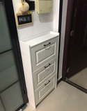 HULIANFU Tipping shoe cabinet shoe storage shelf simple narrow ultra-thin 17cm space-saving home hall entrance cabinet