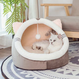 HULIANFU Warm Cozy Pet Bed Dog &amp; Cat Beds House Winter Sleeping Bag Portable Indoor Nest Puppies Tent with Removable Cushion Collapsible