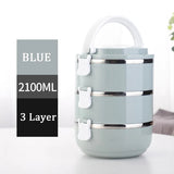 HULIANFU Multi-Layer Stainless Steel  Lunch Box Food Portable Thermal  Lunchbox Picnic Office Kids  Workers School Japanese Bento