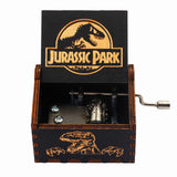HULIANFU  Wooden Hand Crank Music Box Magic School Game Jurassic Park Godfather Children  Holiday Gift Christmas New Year Gift