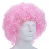 HULIANFU Round Curly Wig Carnival Children Adult Explosion Hair Hat Children  Day Party Accessories Fluffy Funny Clown Fans Hairstyle