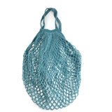 HULIANFU Portable Reusable Grocery Bags Fruit Vegetable Bag Washable Cotton Mesh String Organic Organizer Handbag Short Handle Net Tote
