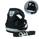 HULIANFU Vest Harness Leash Adjustable Mesh Vest Dog Harness Collar Chest Strap Leash Harnesses With Traction Rope XS/S/M/L/XL