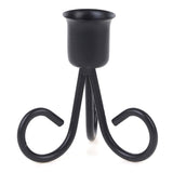 HULIANFU Iron Black Gold Plated Candle Holders Pillar Metal Plate For Wedding Party Festival Candlestick Holder Art Gift Home Decoration
