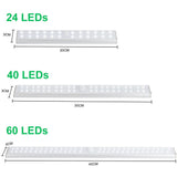 HULIANFU Rechargeable LED Under Cabinet Lighting Closet Light Motion Sensor Kitchen Night Wardrobe With Magnetic Strip For Stairs Bedroom