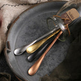 HULIANFU Stainless Steel Spoon Long Gourd Handle Mixing Stirring Ice Tea Coffee Spoon Bar Tableware Fashion Design Mirror Polishing