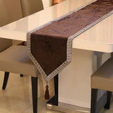 HULIANFU New Chinese high-end tablecloth flag shoes cabinet cover cloth European velvet bed runner simple color table cloth