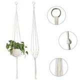 HULIANFU Macrame Handmade Plant Hanger Baskets Flower Pots Holder Balcony Hanging Decoration Knotted Lifting Rope Home Garden Supplies