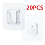 HULIANFU Multi-Purpose Hooks 5/10 Pairs Double-sided Adhesive Wall Hooks Waterproof Clothes Hats Towel Hooks Kitchen Bath Door Hooks