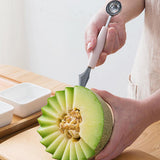 HULIANFU Kitchen Accessories Dual-head Stainless Steel Carving Knife Fruit Watermelon Ice Cream Baller Scoop Stacks Spoon Home gadgets