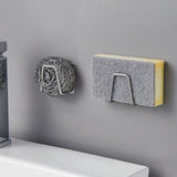 HULIANFU Kitchen Stainless Steel Sink Sponges Holder Self Adhesive Drain Drying Rack Kitchen Wall Hooks Accessories Storage Organizer