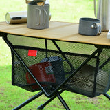 HULIANFU Outdoor Folding Table with Net Pocket Portable Foldable Aluminum Alloy Desk for Picnic Camping Garden Barbecue Desk Table