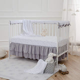 HULIANFU Two Layers Rufflled Bed Skirt Children Baby Crib Bed Skirt Baby Bed Cover Couvre Lit Home Bedding Bedspread Bedroom Bedsheet