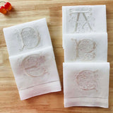 HULIANFU Letters Embroidery  Table Napkin  White Wedding Party Holiday  Decorative  Towel  Rectangular  Hand Towels