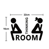 HULIANFU WC Toilet Entrance Sign Door Stickers For Public Place Home Decoration Creative Pattern Wall Decals Diy Funny Vinyl Mural Art