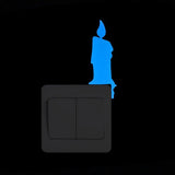 HULIANFU Light Switch Sticker Luminous Wall Stickers Cartoon Glow in the Dark Sticker Decal for Kids Room Decoration Home Decor Cat Fairy