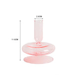 HULIANFU Nordic Glass candle holders romantic Dinner home decoration candlestick for birthday wending candle holder wax portavelas decor