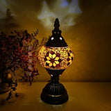 HULIANFU Turkish mosaic table Lamp vintage art deco Handcrafted lamparas de mesa mosaic Glass romantic bed light lamparas con mosaicos