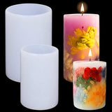 HULIANFU Rhombus Columnar Candle Mould Silicone Mold DIY Scented Candle Soap Craft Gift Making Resin Casting Wax Homemade Decoration