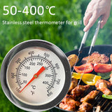 HULIANFU Stainless Steel BBQ Smoker Grill Temperature Gauge Barbecue Thermometer Cooking Food Probe Grill Oven Home Kitchen Accessories