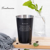 HULIANFU NorthernEurope Ins Industry Style 304 Stainless Steel Spray Paint Beer Cup Cold Water Drinks Cup Household Office Use Gargle Cup