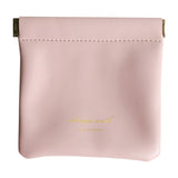HULIANFU Lady Cosmetic Bag Small Portable Airpods Protective Sleeve Mini Bag Earphone Sundries Lipstick Storage Bag PU Leather Small Bag
