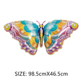HULIANFU New Beautiful Butterfly Aluminum Foil Balloon Happy Birthday Children  Gift Valentine  Day Party Wedding Scene Decoration
