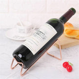 HULIANFU Stainless Steel Red Wine Beer Wine Holder 3 Colors Simple Electroplating Craft Wine Rack Household Wine Bottle Rack Accessories