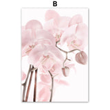 HULIANFU Pink Flower Dahlia Peony Coral Corridor Quotes Wall Art Canvas Painting Nordic Posters And Prints Wall Pictures For Living Room