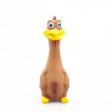 HULIANFU Pets Dog Toys Screaming Chicken Squeeze Sound Toy Rubber Pig Duck Squeaky Chew Bite Resistant Toy Puppy Training Interactive