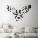 HULIANFU Owl Potter Bird Envelope Wall Sticker Potter Harr Anime Movie Inspiral Quote Wall Decal Bedroom Kids Room Vinyl Decor