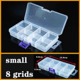 HULIANFU Plastic box Container Screw Holder Case Practical Compartment Jewelry Earring Display case plastic Organizer beads storage boxes
