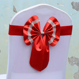 HULIANFU Royal Chair Sashes Set Flower Free Fasten Bowknot Celebration Adjustable Birthday Bow Cover Wedding-celebration Multi-color