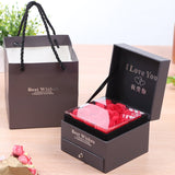 HULIANFU ROSE SPACE Soap Flower Jewelry Gift Box Rose Box Christmas Present Women  Birthday Party Gift for Mom Girlfriend Gifts