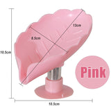 HULIANFU Leaf Shape Soap Box Drain Soap Holder Bathroom Accessories Suction Cup Soap Dish Tray Soap Dish for Bathroom Soap Container