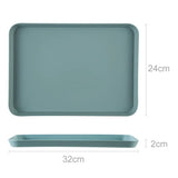 HULIANFU Nordic Simple Rectangular Fruit Dessert Plastic Storage Tray Kitchen Supplies Fruit Plate Restaurant Hotel Bread Pans Tray