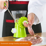 HULIANFU Meat Grinder Manual Processors Food Mincer Kitchen Machine Sausage Maker Stuffer Vegetable Chopper Blender Household  Enema Tool