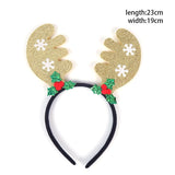 HULIANFU 2023 Christmas Headbands Christmas Tree Reindeer Antlers Hairband Xmas Party Kids Hairhoop  Christmas Glasses Photo Booth Props