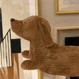 HULIANFU JOYLOVE 55~120cm Dachshund Dog Cushion Lovers Brown Cute British Short-legged Dachshund Dog Pillow Cushion Sofa Gift Plush doll