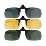 HULIANFU Unisex Clip Polarized Sunglasses Driving Night Vision Clip-on Flip-up Lens Sunglasses Cool Eyewear Clip On Lens Anti-UV 400