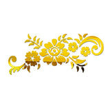 HULIANFU New Flowers Leaf Wall Sticker DIY Stickers Mirror Stickers Decal  For Living Room Bedroom Bathroom Nordic Decor Vanity Small Mir