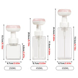 HULIANFU Soap Bottle Foaming Lotions Refillable Bottle Flower Pump Head Soap Shampoo Cosmetic Empty Bottle 250ML