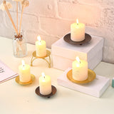 HULIANFU Iron Black Golden Candle Holders Pillar Metal Plate for Wedding Party Festival Candlestick Holder Art Gift Home Decoration 1 PCS