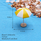 HULIANFU Ocean Beach Style Miniatures Artificial Sunshade Umbella Chair Anchor Micro Landscape For Garden Pastoral DIY Accessories Decor