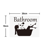 HULIANFU WC Toilet Entrance Sign Door Stickers For Public Place Home Decoration Creative Pattern Wall Decals Diy Funny Vinyl Mural Art