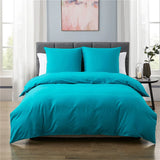 HULIANFU Modern 55% Linen 45% Cotton Bedding Sets Solid Color Bed Set Duvet Cover French Shams Simplicity Bedclothes For Home Sing/Queen