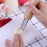 HULIANFU KAOBUY Felting Needles Wool Felt Tools with Eight Needles Tool Craft Felt Needle with Solid Wood Handle With Finger Cots