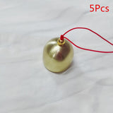 HULIANFU 2023 5Pcs Christmas Metal Small Bell Tree Pendant Decoration Xmas Party Wind Chimes DIY Material Crafts Accessories