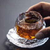 HULIANFU Liuli Cup Crystal Glass Master Cup Wholesale Frozen Burning Tea Cup Heat-resistant Pressure Hand Coaster Tea Cup