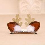 HULIANFU 2023 Christmas Antler Hair Clips Deer Ear Hairpins Festival Christmas Headbands Pine Cones Hair Ball Adult Headwear Hair Accessories